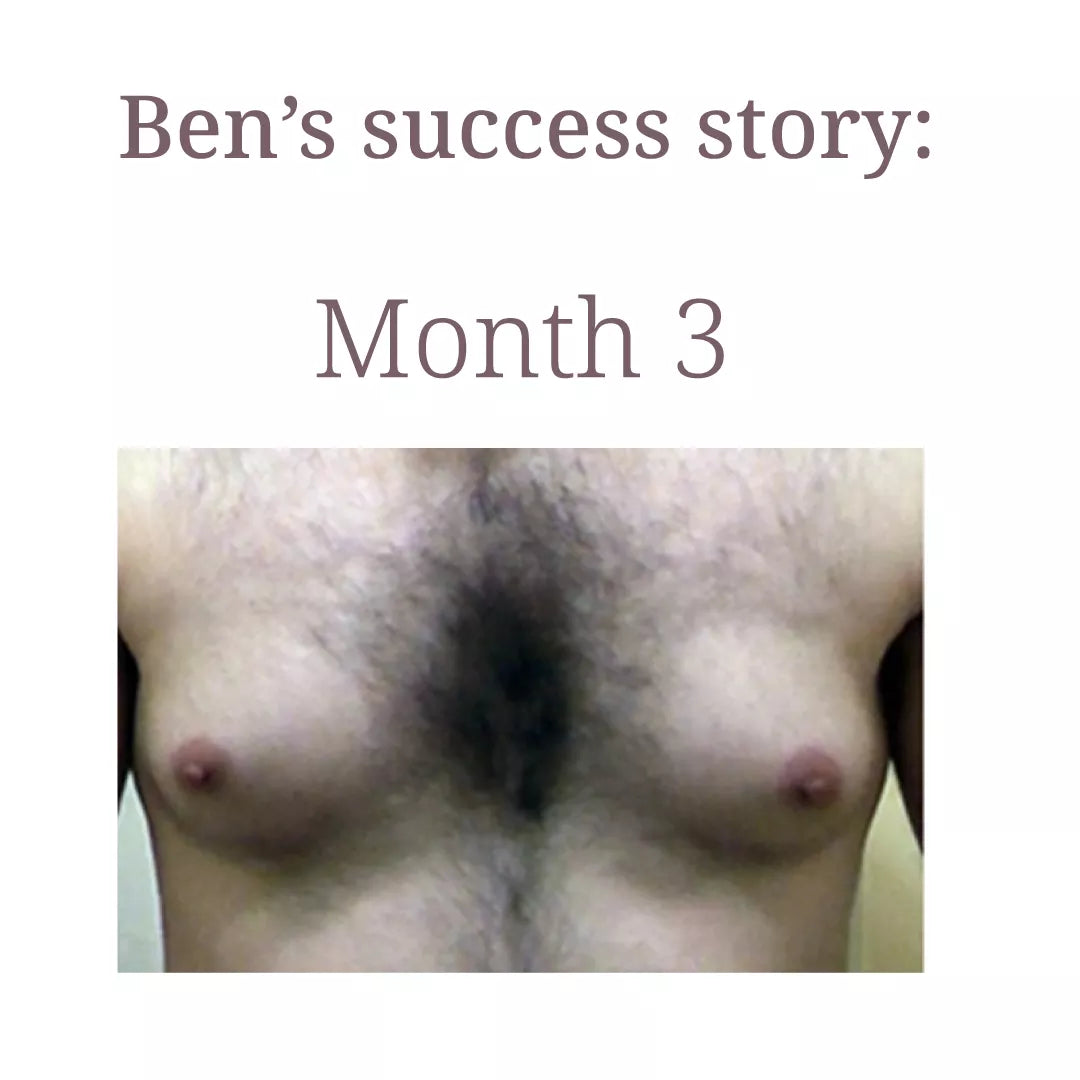 Male breast enlargement pills. Ben's success story. Month 3.
