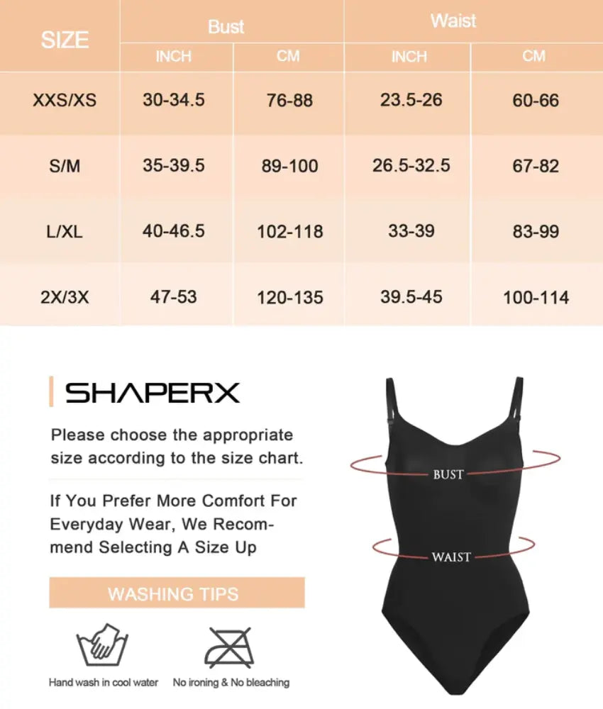 SHAPERX Tummy Control Shapewear Seamless Thong Body TikTok Viral Bodysuit