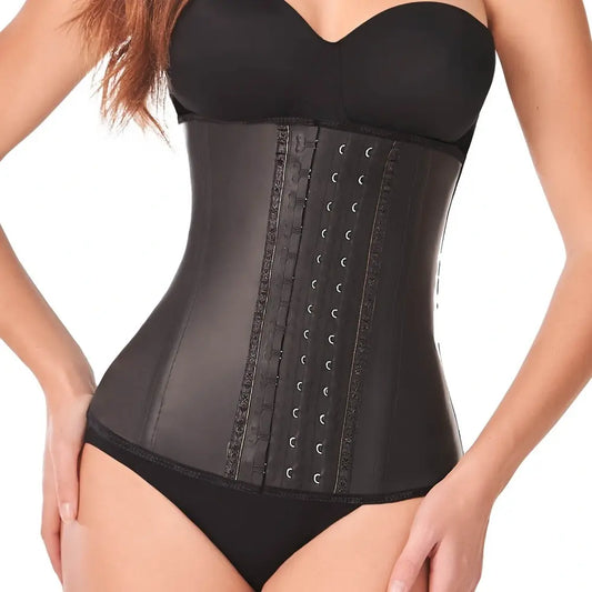 Classic Black 3 Hook Latex Waist Cincher by Ann Chery - 2021
