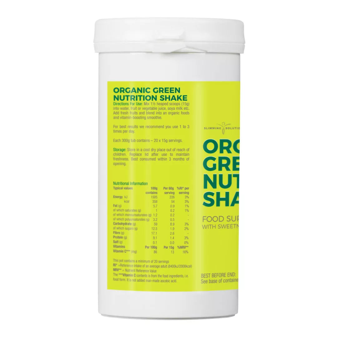 organic green nutritional shake